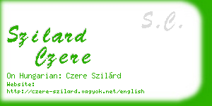 szilard czere business card